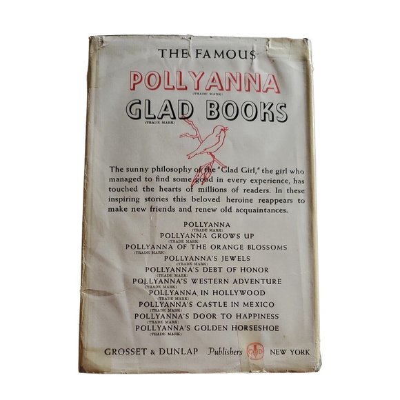 POLLYANNA of the Orange Blossoms, Another GLAD BOOK HARD COVER DUST JACKET 1924 - Picture 2 of 10